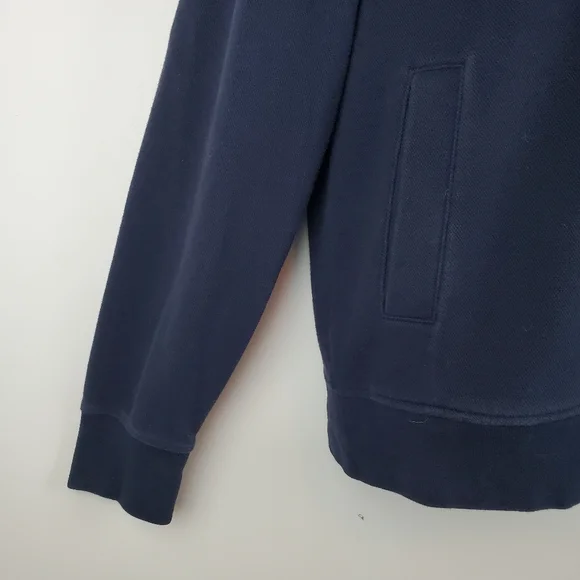 Banana Republic Navy Tight Knit Zip Up Jacket Size L Mens - Picture 5 of 10